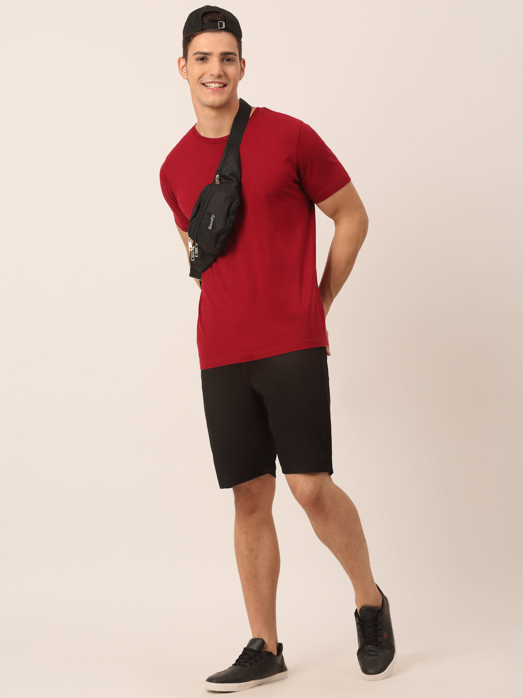 Jainish Men's Casual Cotton Solid Shorts ( SGP 153 Black ) - Distacart