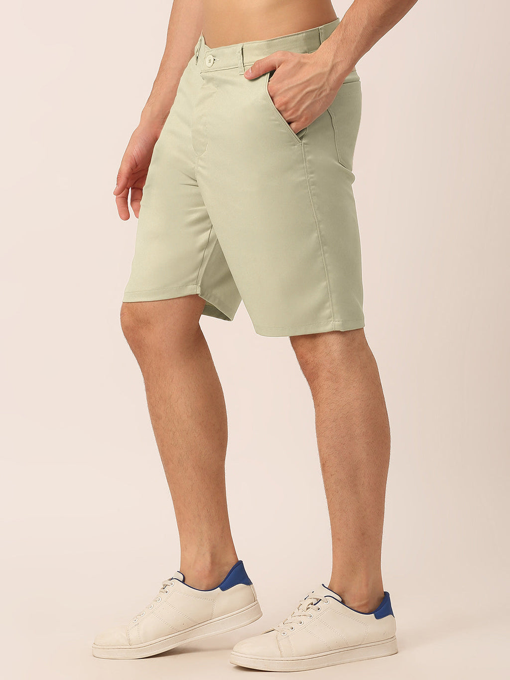 Jainish Men's Casual Cotton Solid Shorts ( SGP 153 Cream ) - Distacart