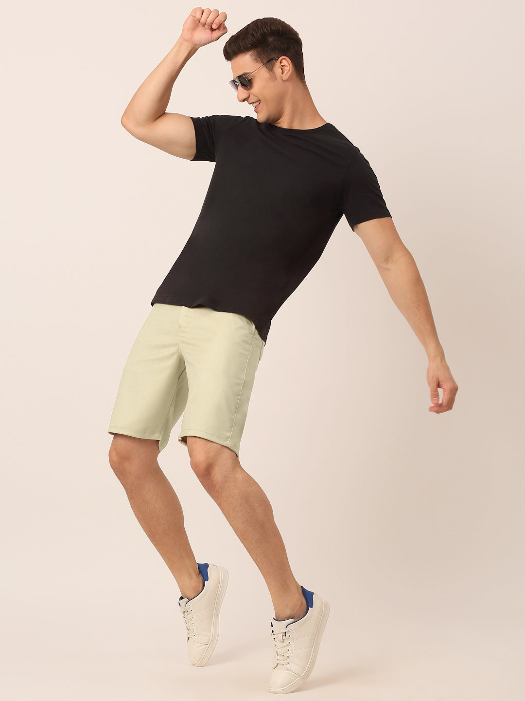Jainish Men's Casual Cotton Solid Shorts ( SGP 153 Cream ) - Distacart