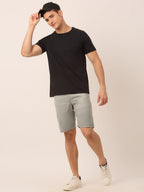 Jainish Men's Casual Cotton Solid Shorts ( SGP 153 Light-Grey ) - Distacart