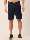 Jainish Men's Casual Cotton Solid Shorts ( SGP 153 Navy ) - Distacart