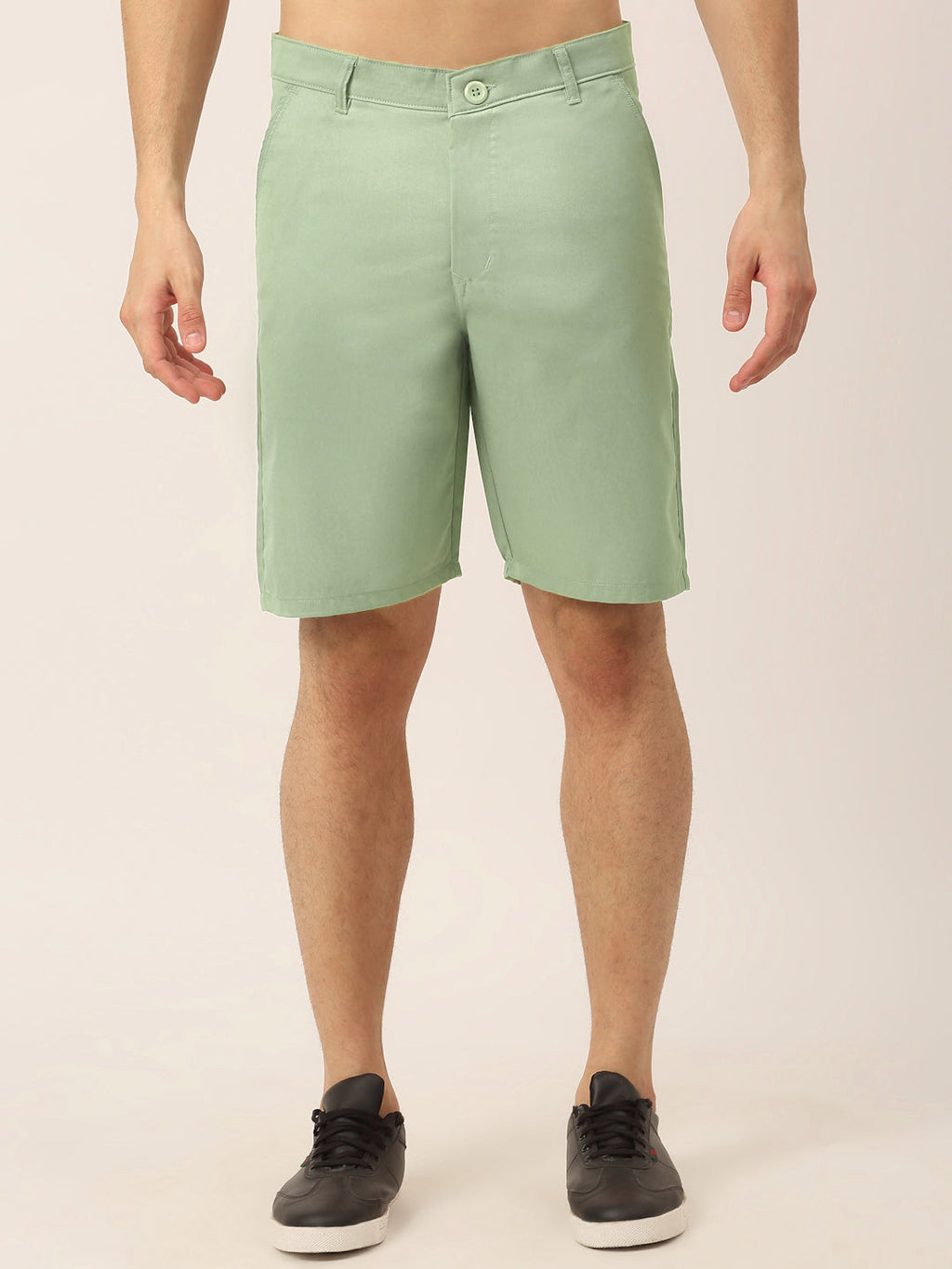 Jainish Men's Casual Cotton Solid Shorts ( SGP 153 Pista-Green ) - Distacart