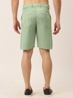 Jainish Men's Casual Cotton Solid Shorts ( SGP 153 Pista-Green ) - Distacart