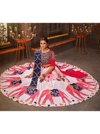 Myra White Rayon Embroidered Designer Navratri Special Lehenga