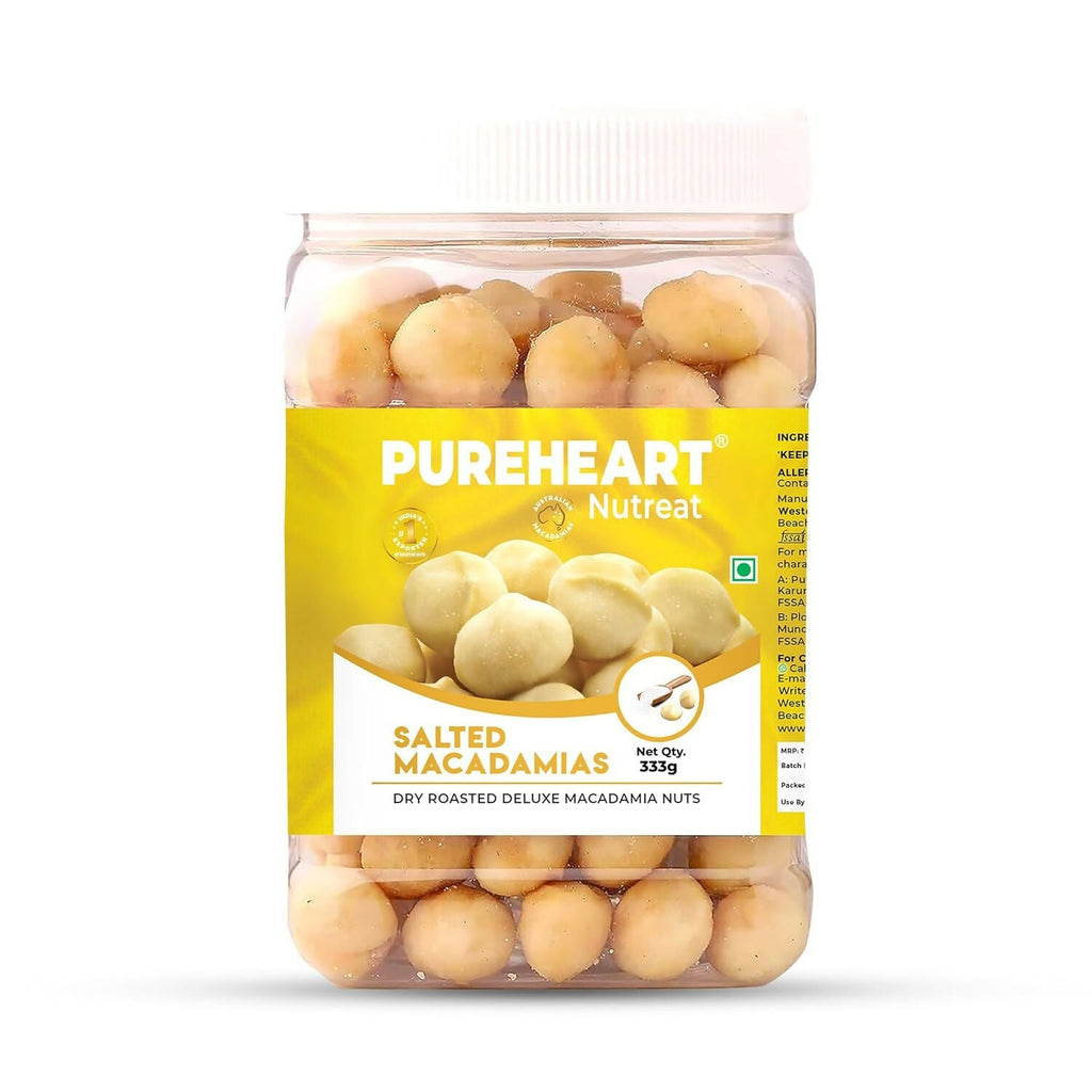 Pureheart Nutreat Salted Macadamia|Premium Dry Roasted Macadamia Nuts - Distacart