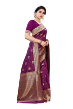 Vamika Purple Weaving Banarasi Jacquard Saree