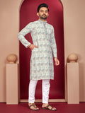 Prazu Fashion Off White Rayon Lucknowi Work Kurta - Distacart