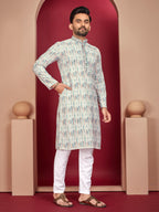 Prazu Fashion Off White Rayon Lucknowi Work Kurta - Distacart