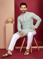 Prazu Fashion Off White Rayon Lucknowi Work Kurta - Distacart