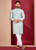 Prazu Fashion Off White Rayon Lucknowi Work Kurta - Distacart