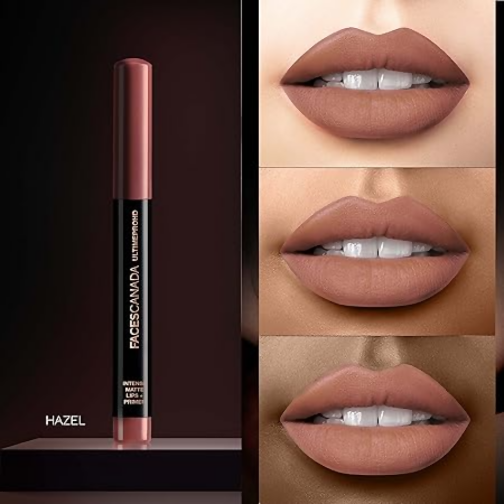 Faces Canada Ultime Pro HD Intense Matte Lipstick + Primer - Hazel (Brown)