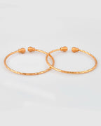 VOJ Stainless Steel Gold-plated Bangle Set (Pack of 2) - Distacart