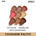 Insight Cosmetics 9 Color Eyeshadow Pallate - Brown