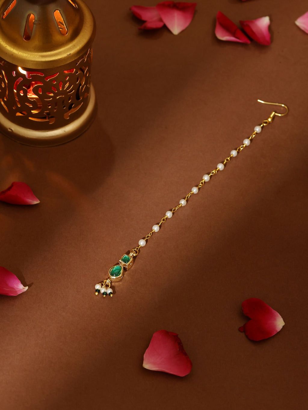 Ruby Raang Green Meenakari Kundan Maang Tikka - Distacart