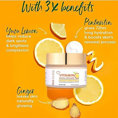 Our Cares Vitamin C Face Cream for Glowing & Clear Skin - Distacart