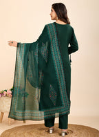 Prazu Fashion Green Printed Cotton Blend Festival Wear Salwar Suit - Distacart