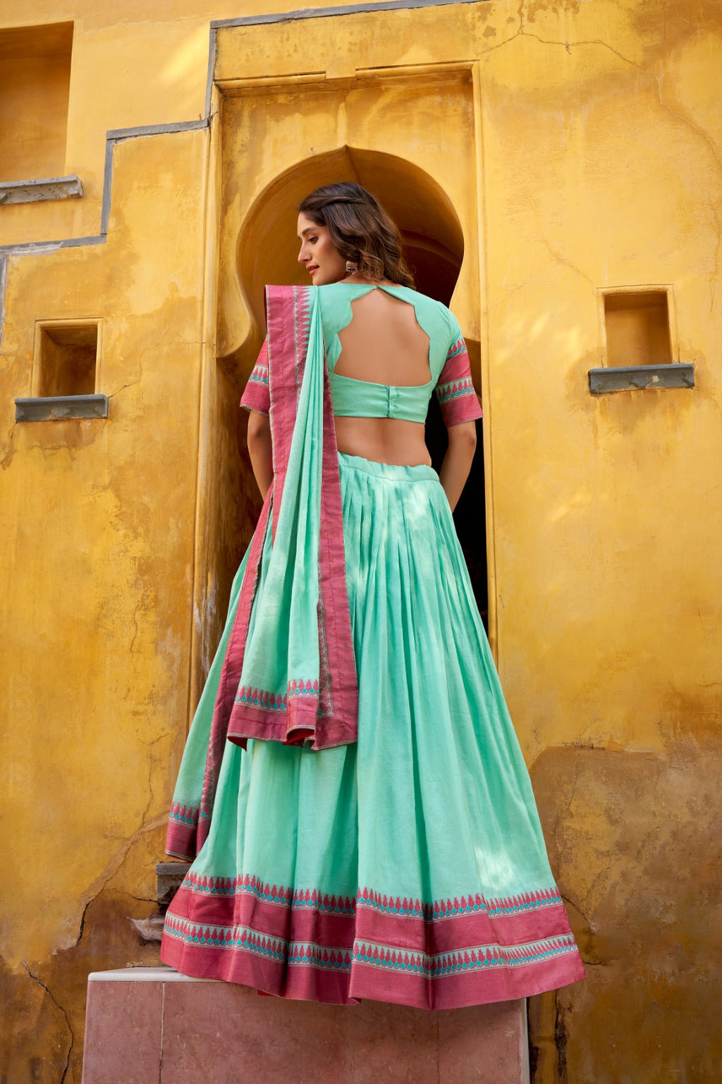 Evanik Pure Chanderi With Thread Work Lehenga Choli - Distacart