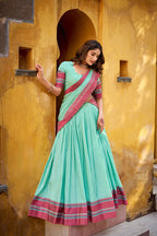 Evanik Pure Chanderi With Thread Work Lehenga Choli - Distacart