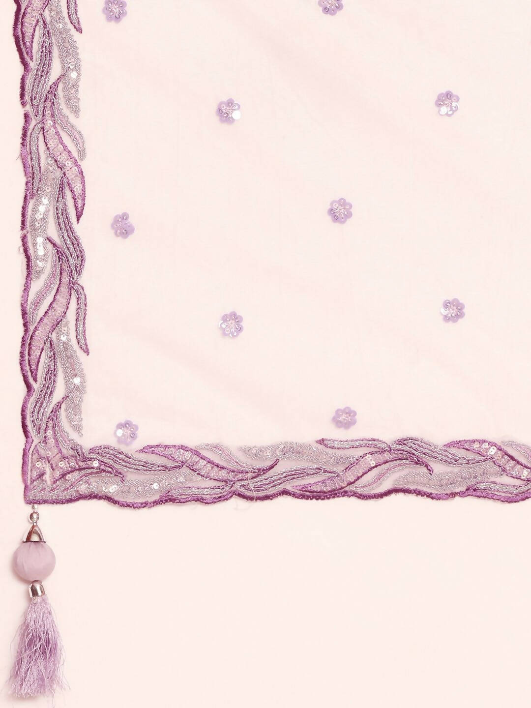 House of Panchhi Lavender Net Sequins and Zarkan embroidery Lehenga choli & Dupatta