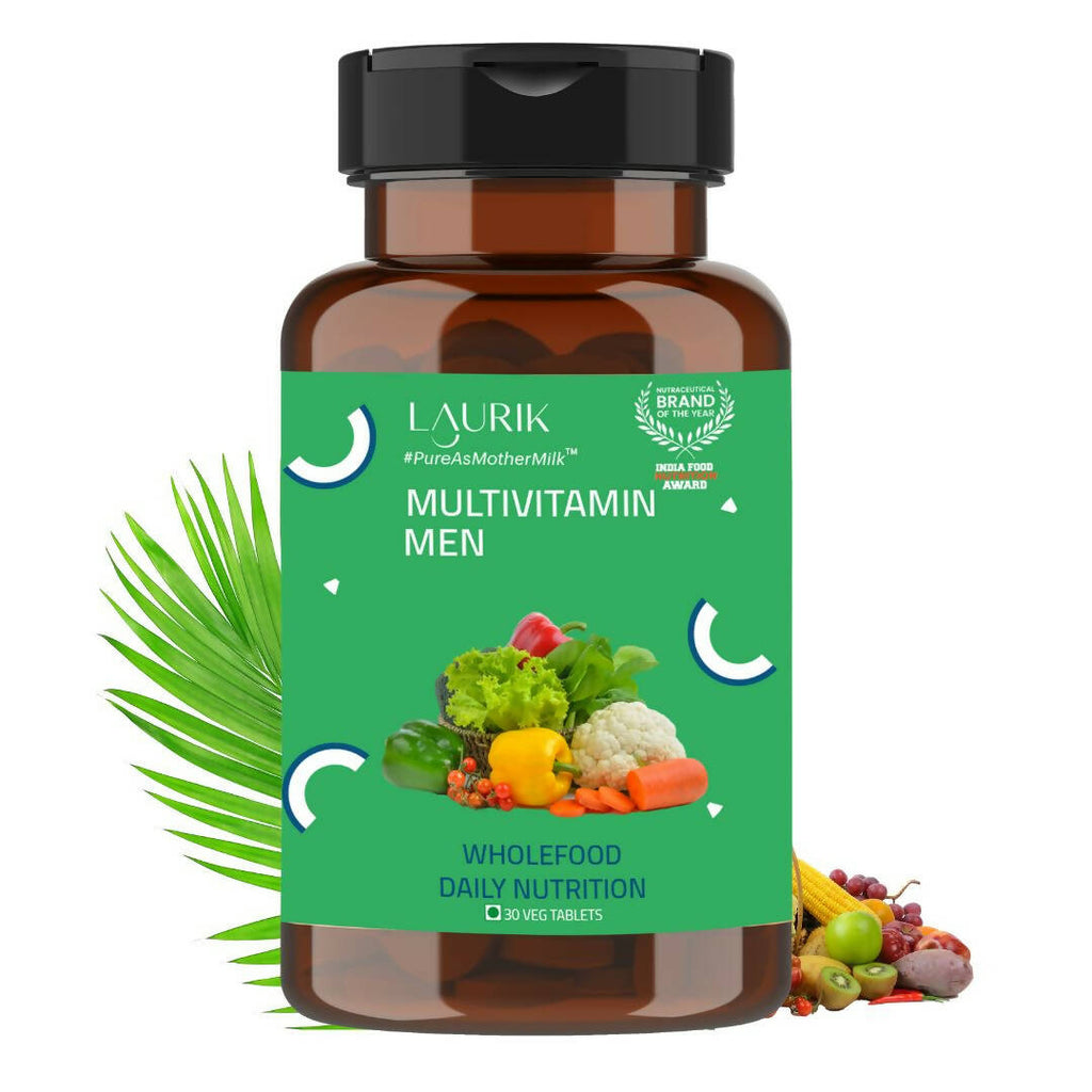 Laurik Multivitamin Tablets For Men | Vitamin A, C, D ,E With B Vitamins, Iron, Zinc & Calcium Supplements For Overall Health - Distacart