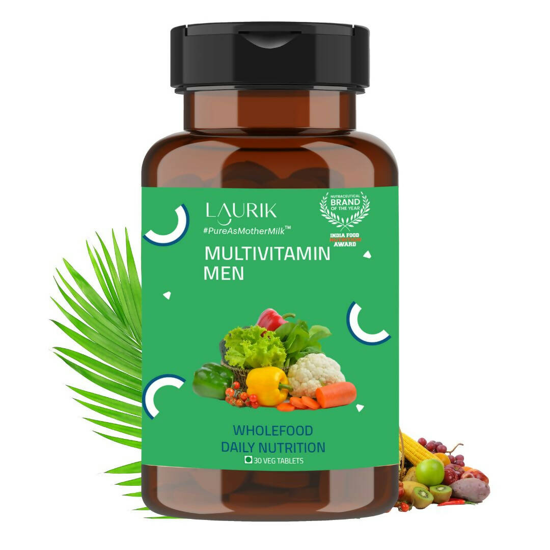 Laurik Multivitamin Tablets For Men | Vitamin A, C, D ,E With B Vitamins, Iron, Zinc & Calcium Supplements For Overall Health - Distacart