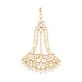 Nuyug 22K Gold-Plated Kundan & Pearl Studded Jhumar Paasa Head Jewellery - Distacart