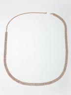 NVR Women's Rose Gold-Polished AD-Studded 3 Layered Kamarbandh Waist Chain