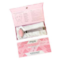 Natural Vibes Rose Quartz Vibrating Face Massage Roller with Free Gold Beauty Elixir Oil
