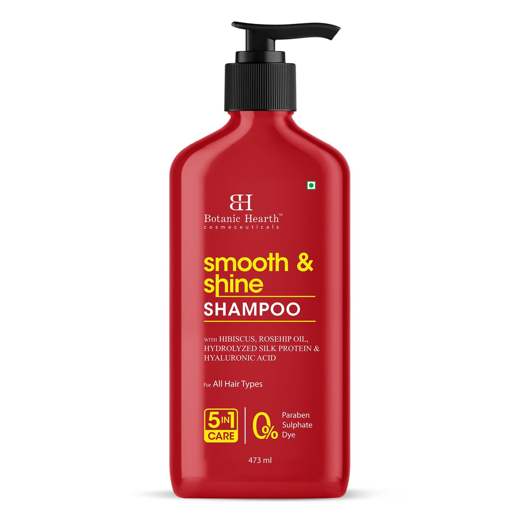 Botanic Hearth Smooth and Shine Shampoo with Hibiscus extract & Rosehip Oil