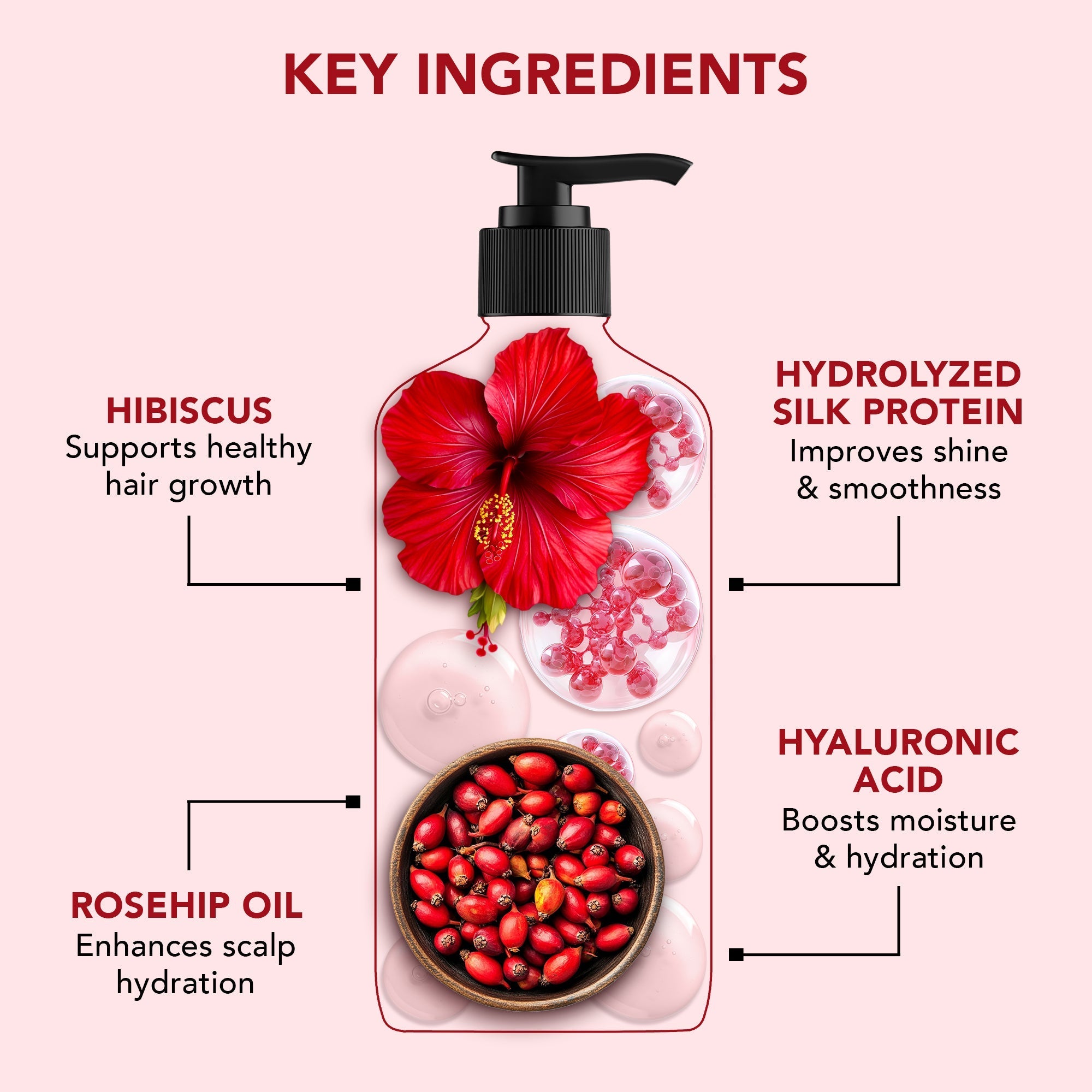 Botanic Hearth Smooth and Shine Shampoo with Hibiscus extract & Rosehip Oil