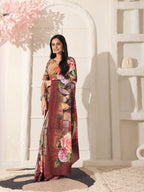 Shivam Fabrics Multi Color Turkey Fabric Printed Saree - Distacart