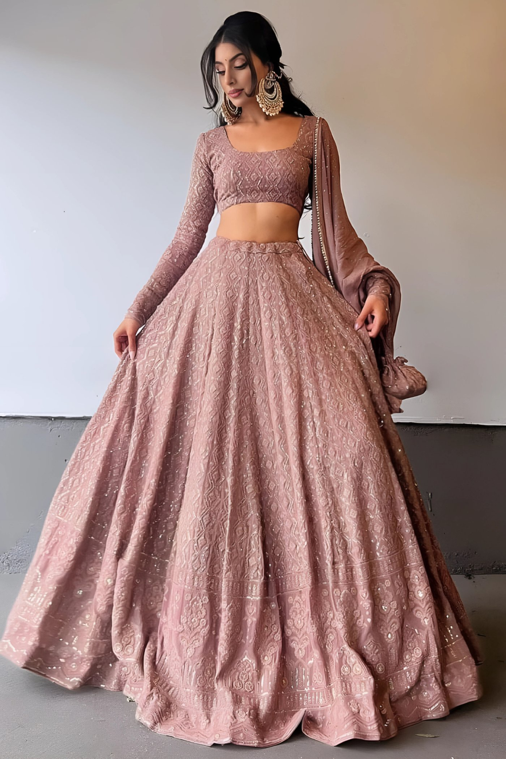 Lehenga Mart Designer Wedding Lehenga Choli For Women - Chocolate