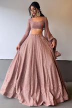 Lehenga Mart Designer Wedding Lehenga Choli For Women - Chocolate