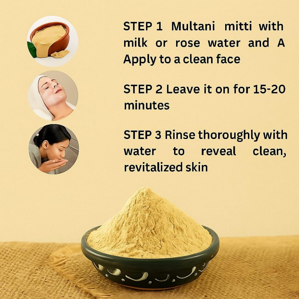 Natural Multani Mitti Fullers Earth Facial Clay Whole Chunks - Distacart