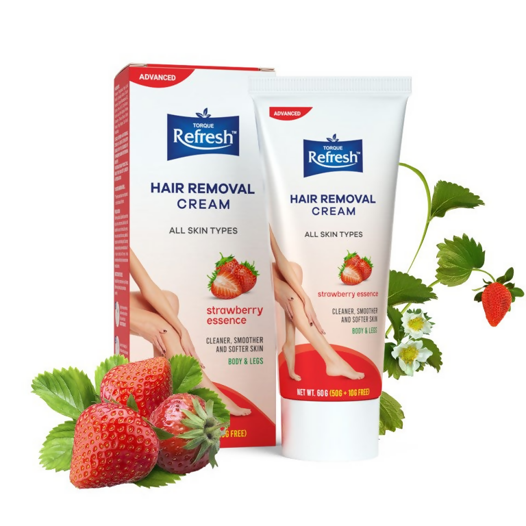 Torque's Refresh Hair Removal Cream With Strawberry - Distacart