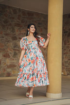 Sonakshi Women's Multycolor Rayon Digital Print Full Round Flair Anarkali Gown Set