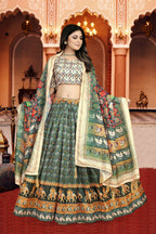 Sonakshi Women's Multicolor Dola Silk Digital Printed Lehenga Choli With Dupatta - Distacart