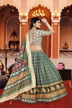 Sonakshi Women's Multicolor Dola Silk Digital Printed Lehenga Choli With Dupatta - Distacart