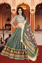 Sonakshi Women's Multicolor Dola Silk Digital Printed Lehenga Choli With Dupatta - Distacart