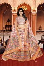 Sonakshi Women's Multicolor Dola Silk Digital Printed Lehenga Choli With Dupatta - Distacart