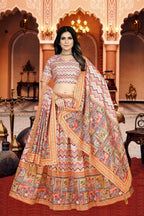 Sonakshi Women's Multicolor Dola Silk Digital Printed Lehenga Choli With Dupatta - Distacart