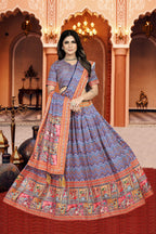 Sonakshi Women's Multicolor Dola Silk Digital Printed Lehenga Choli With Dupatta - Distacart