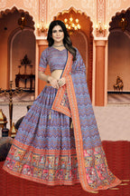 Sonakshi Women's Multicolor Dola Silk Digital Printed Lehenga Choli With Dupatta - Distacart