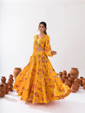 Sonakshi Women's Yellow Air Tex Chinon Digital Printed Lehenga Choli - Distacart