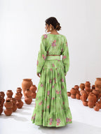 Sonakshi Women's Pista Air Tex Chinon Digital Printed Lehenga Choli - Distacart