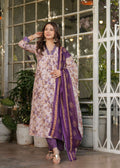 Sonakshi Women's Purple Pure Cotton Digital Print Kurta Set with Dupatta - Distacart