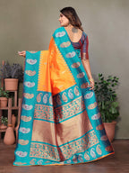 Sonakshi Women's Fenta Banarasi Silk Zari Woven Traditional Saree with Blouse - Distacart