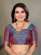 Sonakshi Women's Fenta Banarasi Silk Zari Woven Traditional Saree with Blouse - Distacart