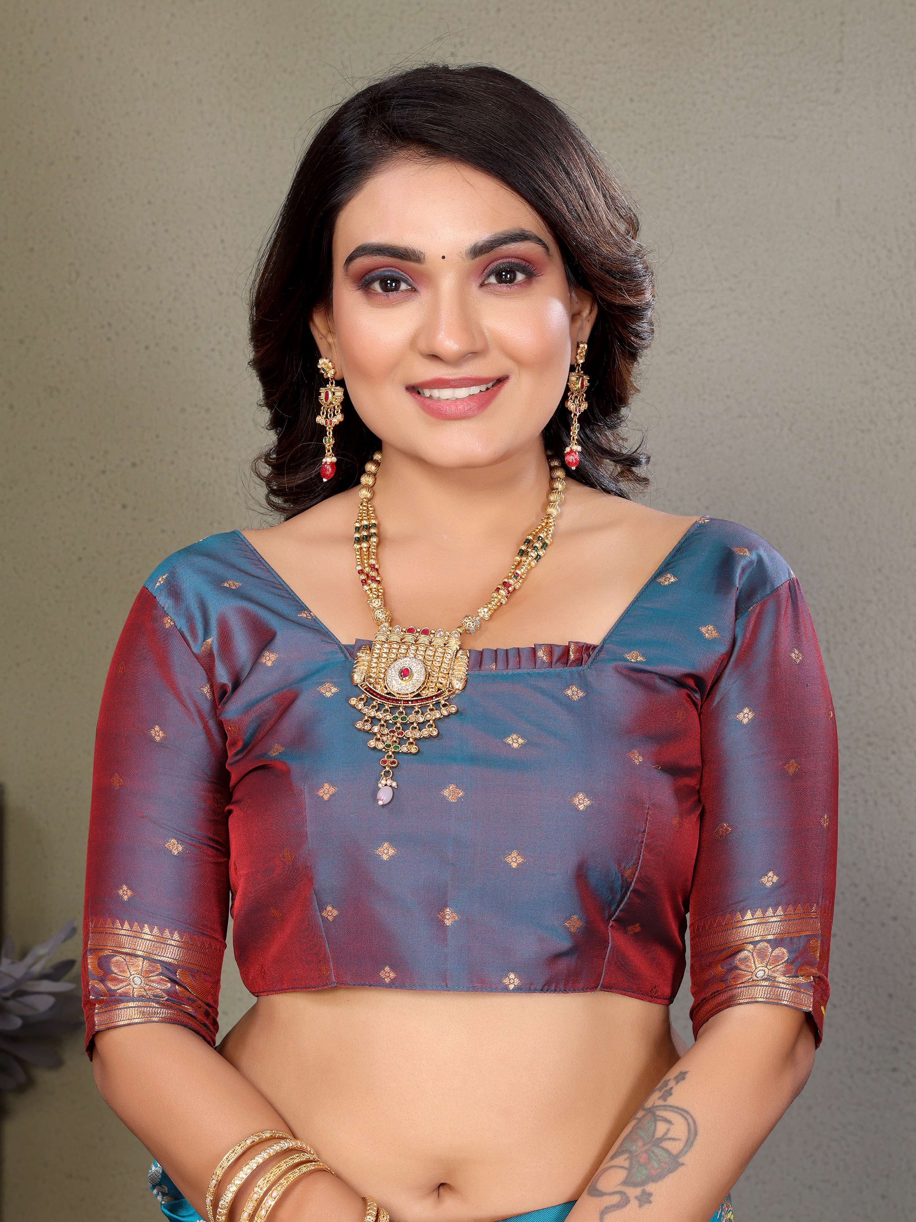 Sonakshi Women's Fenta Banarasi Silk Zari Woven Traditional Saree with Blouse - Distacart