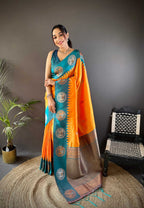 Sonakshi Women's Fenta Banarasi Silk Zari Woven Traditional Saree with Blouse - Distacart
